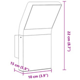 Kinkiety zewnętrzne LED, 2 szt., czarne, odlewane aluminium