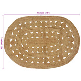 Dywany pokojowe naturalny 122 x 183 cm Juta