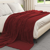 Koce narzutowe 6 pcs Bordeaux Czerwony 240 x 270 cm Polar