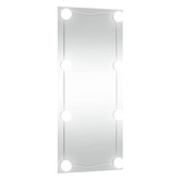 vidaXL Lustro ścienne z LED, 40x80 cm, szklane, prostokątne