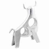 Rzeźba byka Srebrny 22 x 9,5 x 34 cm Aluminium