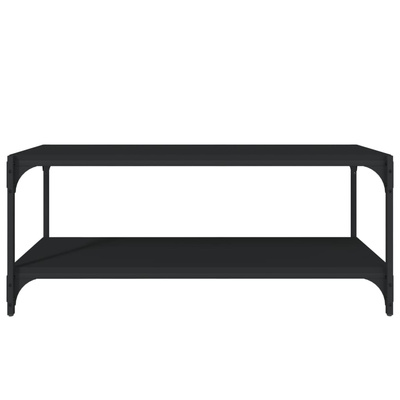 vidaXL Szafka pod TV czarna 100x33x41 cm materiał drewnopochodny/stal