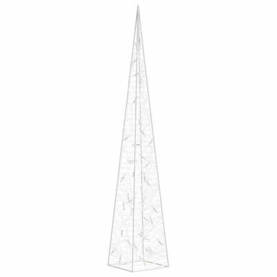 Akrylowy stożek dekoracyjny, niebieski, LED, 90 cm