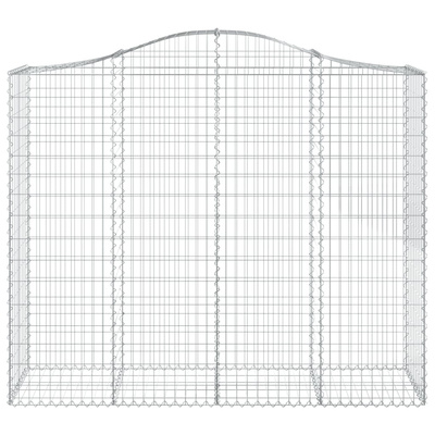 Kosze gabionowe, 2 szt, 200x50x160/180 cm, galwanizowane żelazo