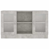 Witryna, szarość betonu 120x30,5x70 cm, materiał drewnopochodny