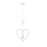 Single Hm Lampa Wisząca 1X20W E27 Iq Kids Różowy+Biały