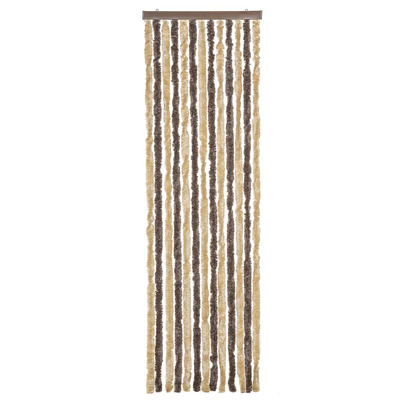 Zasłona przeciwko owadom, ciemny brąz i beż, 56x200 cm, szenil