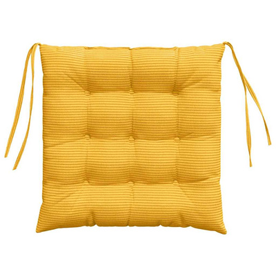 Poduszki na siedziska 4 pcs Jasnożółty 40 x 40 x 6 cm