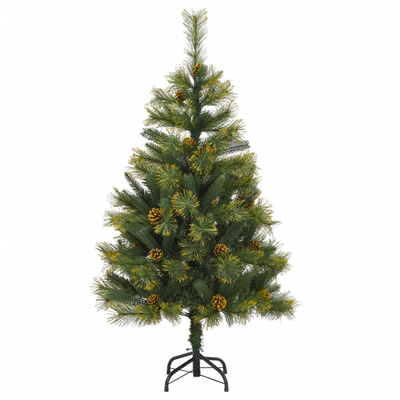 Sztuczna choinka na zawiasach, z szyszkami, 120 cm
