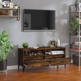vidaXL Szafka pod TV, przydymiony dąb, 100x34,5x44,5 cm wariant 5