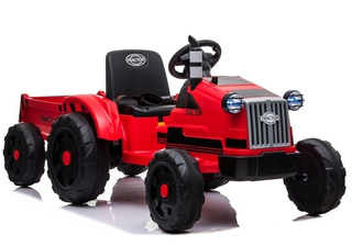 Traktor na Akumulator z Przyczepą CH9959 Światła LED Pilot Radio Czerwony