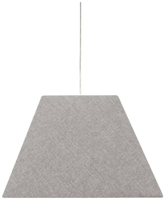 Lampa wisząca z abażurem Standard szara tkaninowy abażur E27 do salonu