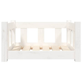 vidaXL Legowisko dla psa, białe, 55,5x45,5x28 cm, lite drewno sosnowe