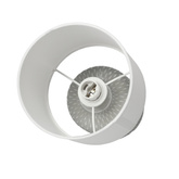 Lampka nocna Iner szara ceramiczna z abażurem Candellux