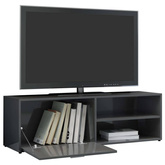 vidaXL Szafka pod TV, szara na wysoki połysk, 120x34x37 cm