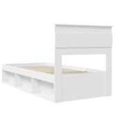 Ramka łóżka Gładki Biały 75 x 190 cm Lite drewno sosnowe