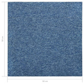 vidaXL Podłogowe płytki dywanowe, 20 szt., 5 m², 50x50 cm, niebieskie