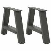 Nogi do stolika kawowego w kształcie litery A 2 szt. Antracyt 50x(30-31) cm Stal