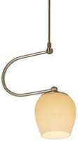 Serano lampa wisząca patynowy 1x60W E27 klosz kremowy
