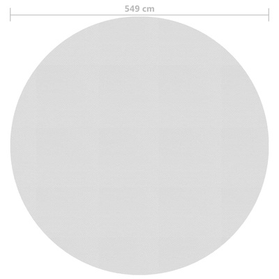 Pływająca folia solarna z PE, 549 cm, szara