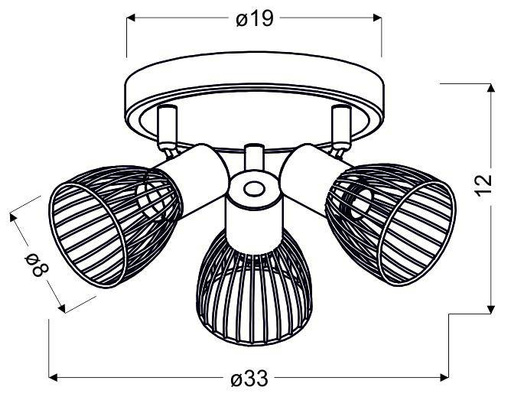 Lampa Candellux 98-61546 plafon E14 czarny chrom