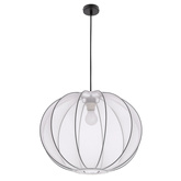MELLOW lampa wisząca czarny 1x40W E27 abażur  52 biały kula  31-41951