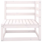 2-osobowa sofa ogrodowa, biała, lite drewno sosnowe