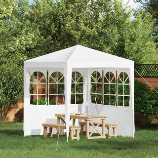 Ściana boczna namiotu na imprezy 2 pcs 200 x 195 cm Biały