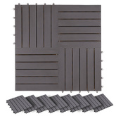 Płytka Tarasowa 30 pcs Szary 30 x 30 cm Drewno Akacjowe