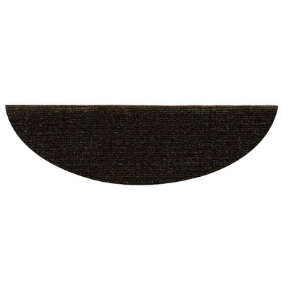 Maty na schody samoprzylepne 15 szt. 56x17x3 cm Ciemnobrązowe półokrągłe
