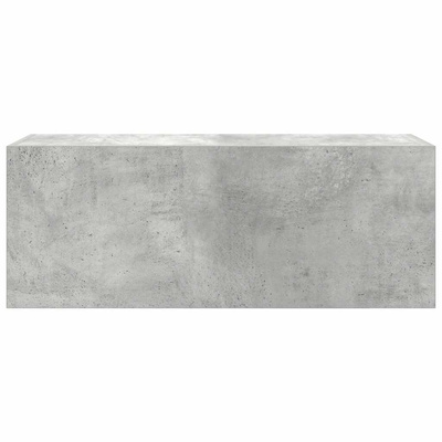 Wisząca szafka łazienkowa, szarość betonu, 80x25x30 cm
