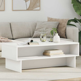 Stolik kawowy Biały 100 x 46 x 35 cm Drewno inżynieryjne