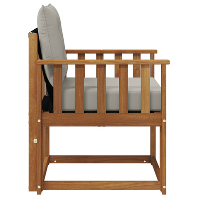 Sofa na zewnątrz Lite Drewno Akacji Naturalny i Jasny Szary