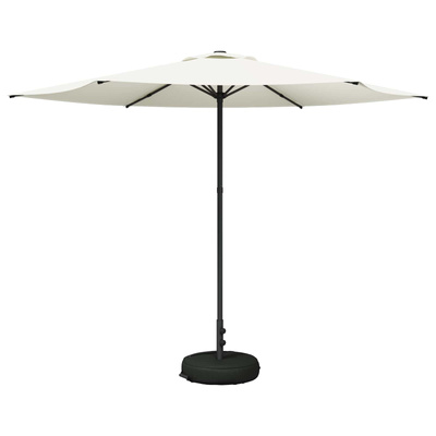 Parasol ogrodowy z podstawą 300 x 300 cm Poliester Prostokątny