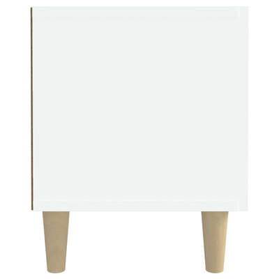 Szafka RTV Biała 180x31,5x40 cm Drewno klejone