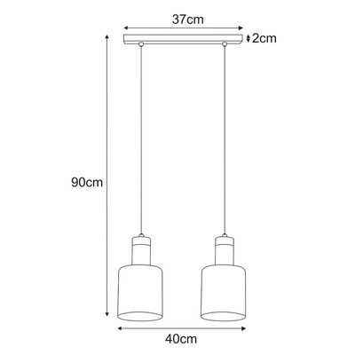 Lampa wisząca K-5251 z serii BRUS