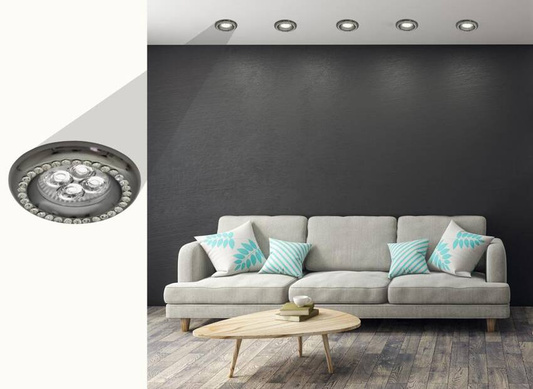 Oprawa Stropowa Candellux Soc-03 Bk Gu10 50W 230V Opr.Strop.Stała Okrągła Odlew