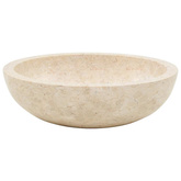 40 x 12 cm, marmurowa, kremowa Umywalka,