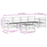 6-cz. zestaw mebli ogrodowych, impregnowane drewno sosnowe