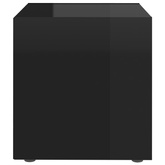 vidaXL Szafka pod TV, wysoki połysk, czarna, 37x35x37 cm