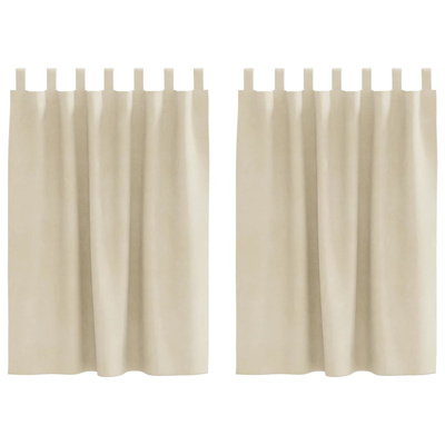 Zasłony zaciemniające 2 pcs Kremowy 140 x 140 cm Aksamit