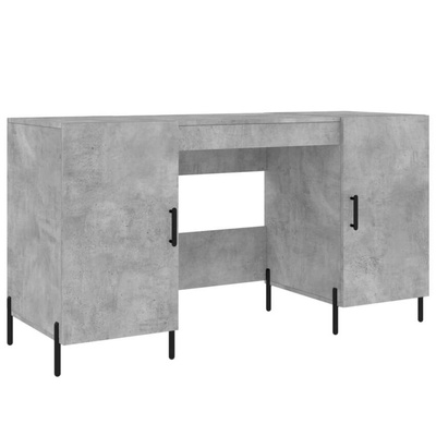 vidaXL Biurko, szarość betonu, 140x50x75 cm, materiał drewnopochodny wariant 8