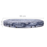 vidaXL Lustro, białe, 50 cm, gumowa opona z odzysku