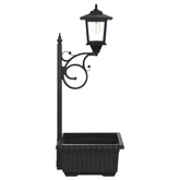 Lampa słupkowa z donicą Czarny 29 x 28 x 74 cm ABS i PP