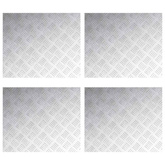 Stopień Prostokątny 4 pcs Srebrny 60 x 50 cm Aluminium