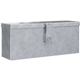 Aluminiowa skrzynia, 48,5 x 14 x 20 cm, srebrna