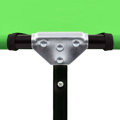 vidaXL Składany leżak, stal, zielony