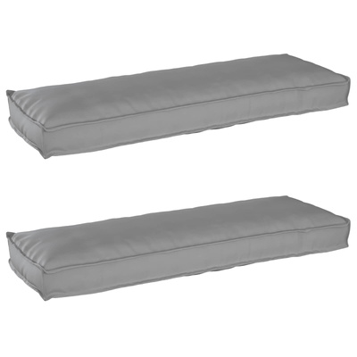 Zestaw poduszek na paletę 2 pcs Szary 120 x 40 x 8 cm