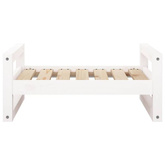 vidaXL Legowisko dla psa, białe, 65,5x50,5x28 cm, lite drewno sosnowe