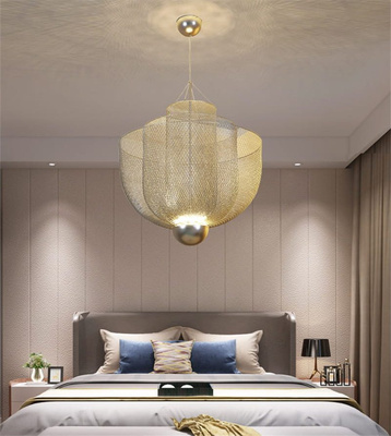 LAMPA WISZĄCA ILLUSION S45 ZŁOTA - LED, METAL ADANI AD131